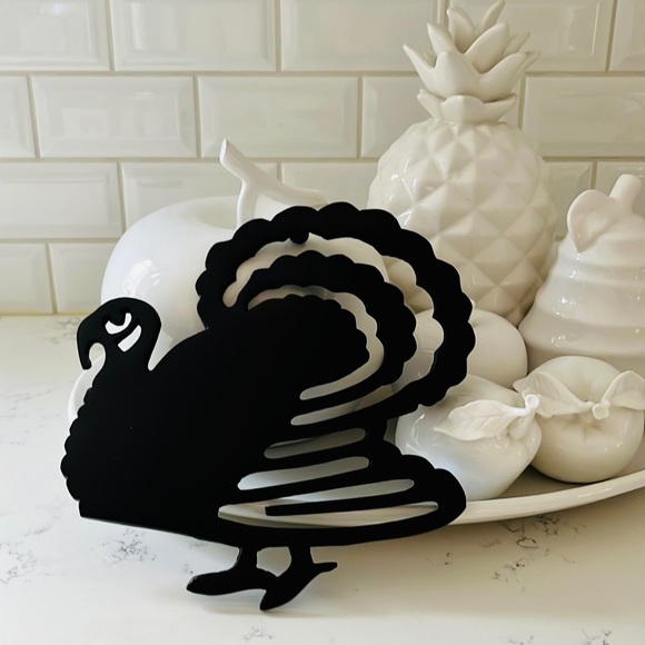 Crate&Barrel Bronze Turkey Trivet - Picture 3 of 12